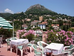 Terrace with flowers